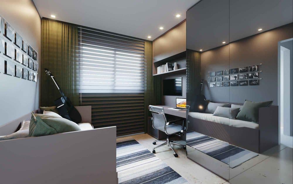 Dormitório 1 • 107 m² 