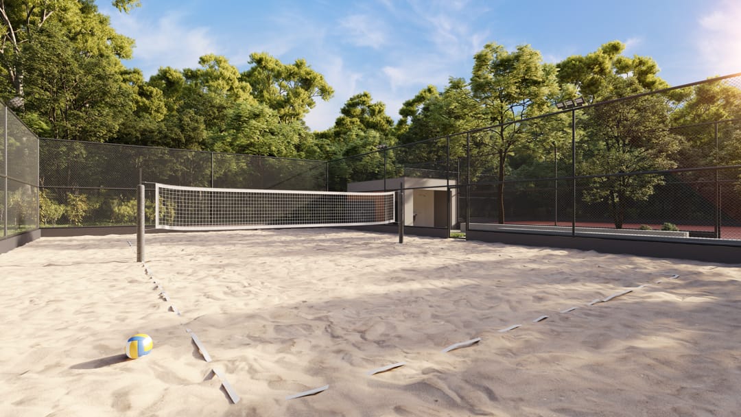 Quadra de areia bosque privativo