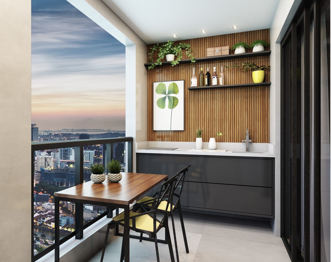 Varanda gourmet • 48 m²